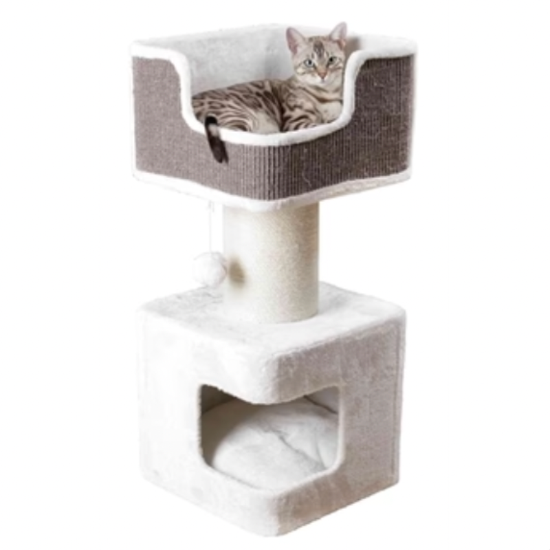 Cat tree Ava White/Grey 39X39X86 CM